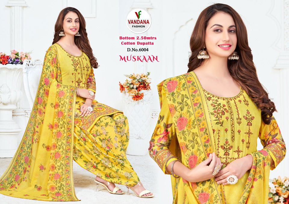 Muskan Vol 6 By Vandana Printed Cotton Dress Materials
